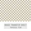 High quality water-soluble transfer paper applied on polymer clay, vibrant detailed pattern