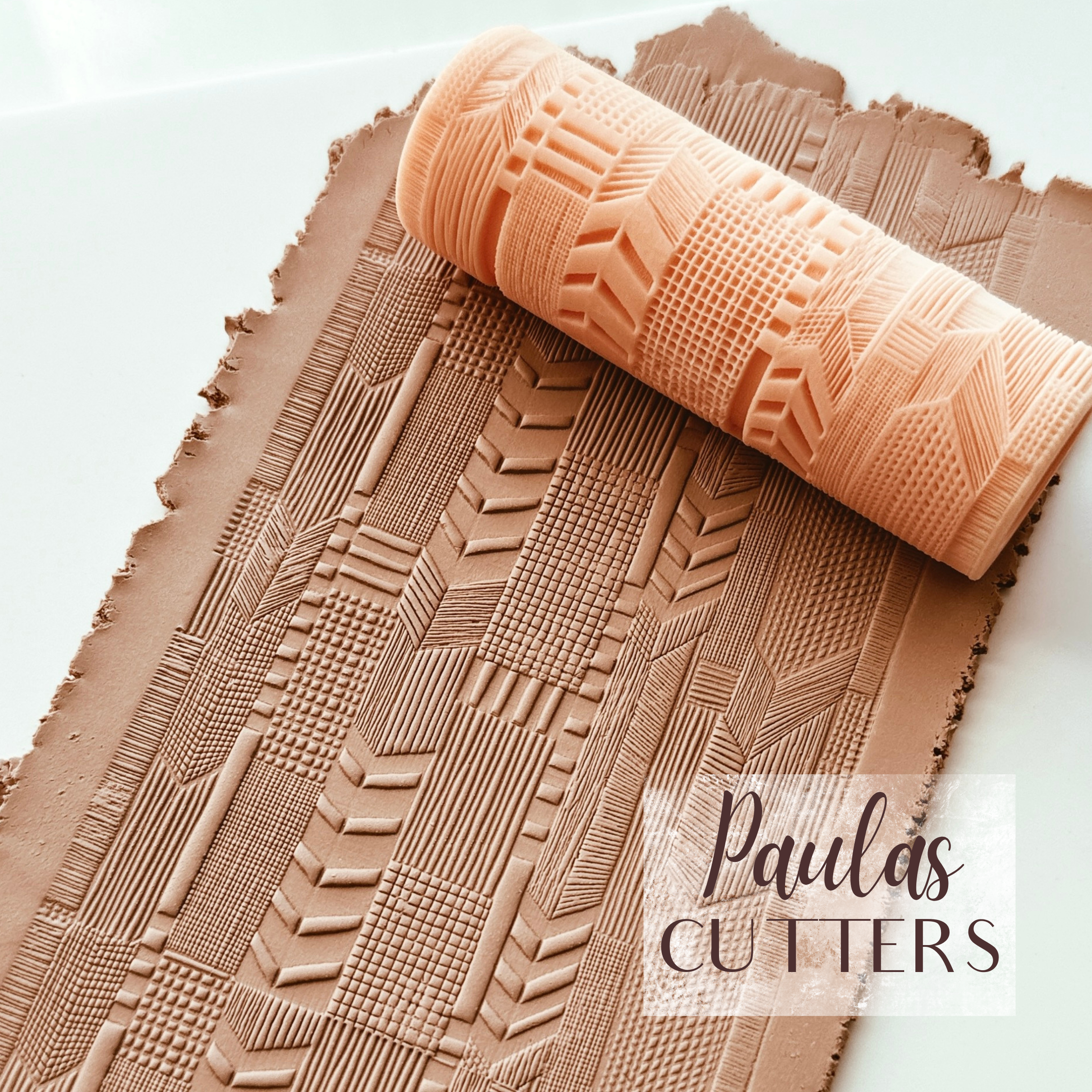 polymer clay texture roller abstract geometric pattern