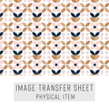 High quality water-soluble transfer paper applied on polymer clay, vibrant detailed pattern