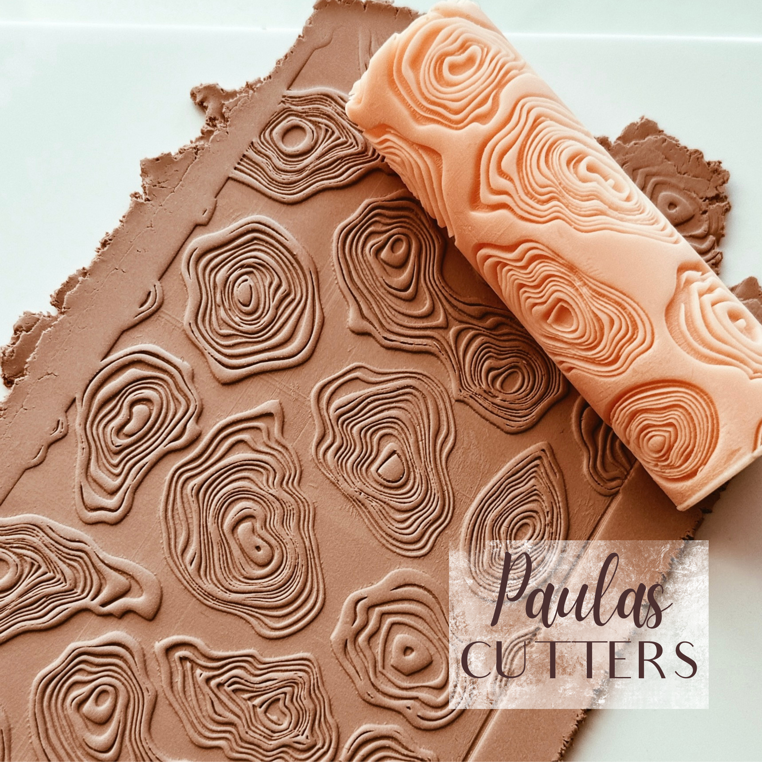 polymer clay texture roller abstract geometric pattern