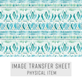 High quality water-soluble transfer paper applied on polymer clay, vibrant detailed pattern