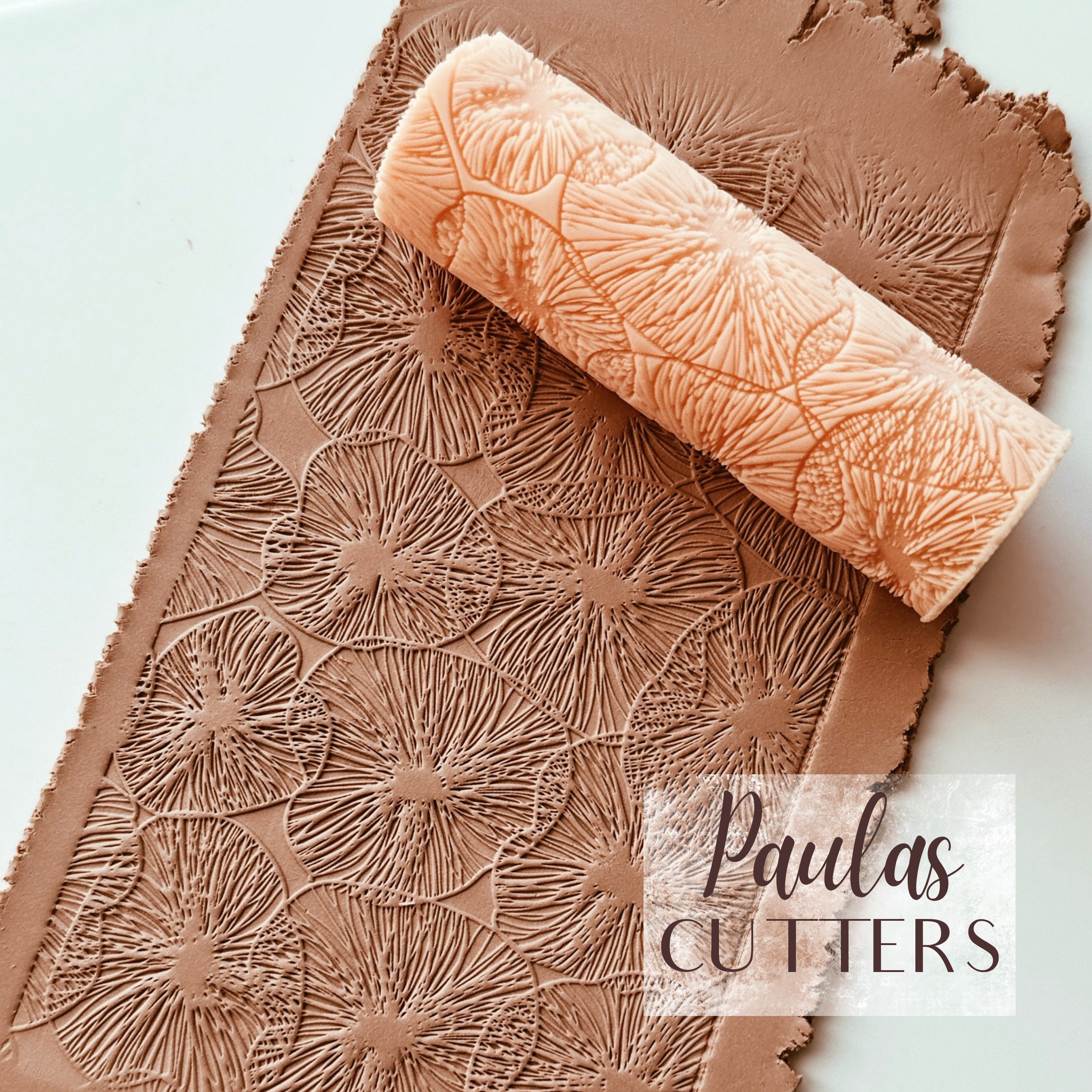 polymer clay texture roller abstract geometric pattern