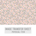 High quality water-soluble transfer paper applied on polymer clay, vibrant detailed pattern