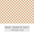 High quality water-soluble transfer paper applied on polymer clay, vibrant detailed pattern