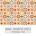High quality water-soluble transfer paper applied on polymer clay, vibrant detailed pattern