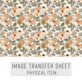 High quality water-soluble transfer paper applied on polymer clay, vibrant detailed pattern