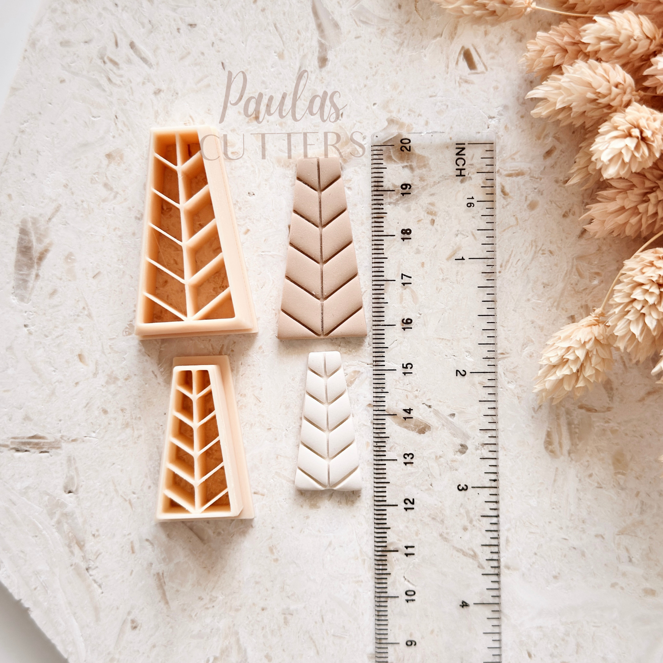 Polymer Clay Cutter, Textured Leaf Shape, Botanical Earring Cutter Tool, Clay Cutter for Jewelry, A-11