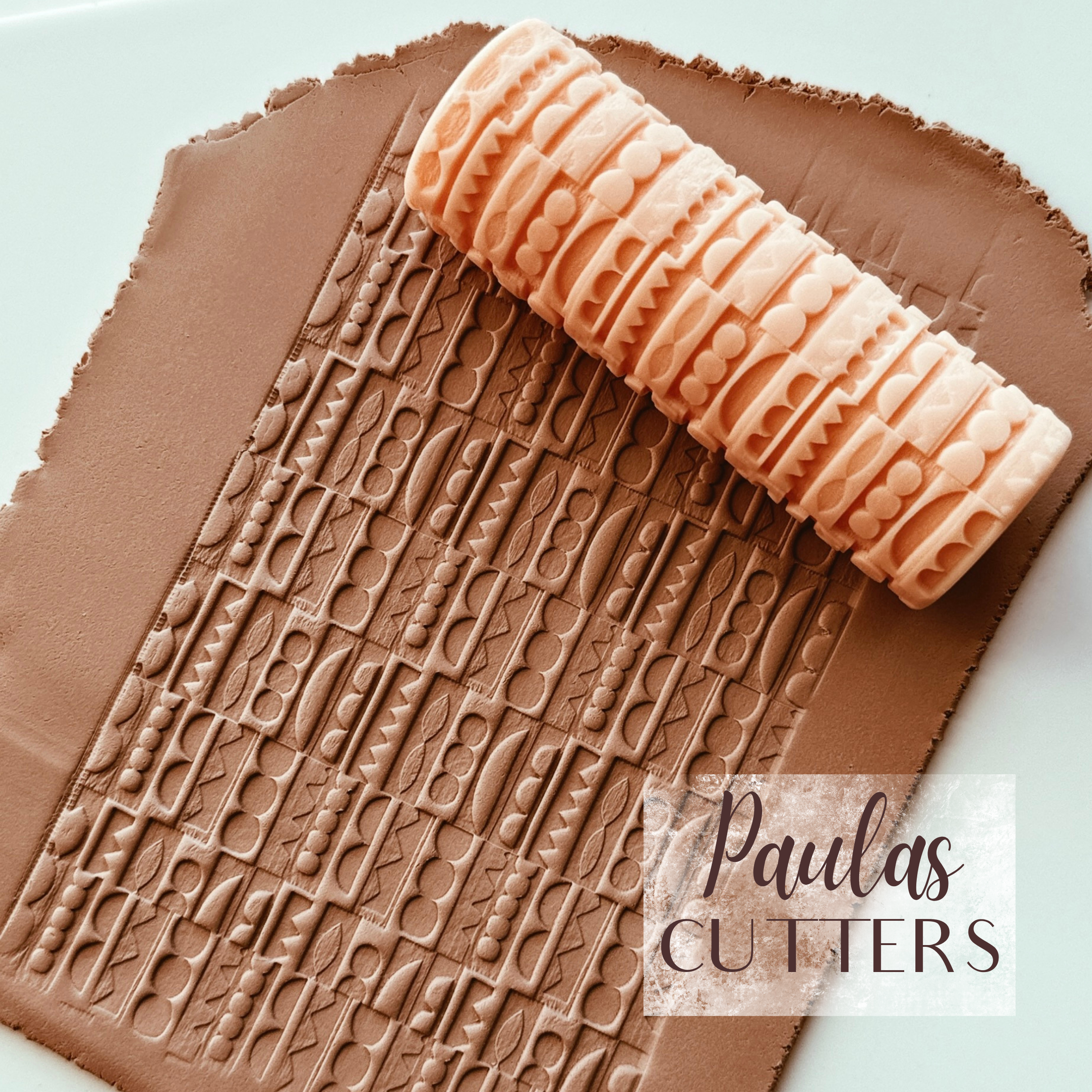 polymer clay texture roller abstract geometric pattern