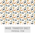 High quality water-soluble transfer paper applied on polymer clay, vibrant detailed pattern