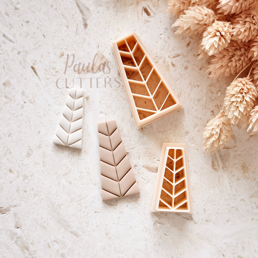 Polymer Clay Cutter, Textured Leaf Shape, Botanical Earring Cutter Tool, Clay Cutter for Jewelry, A-11