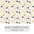 High quality water-soluble transfer paper applied on polymer clay, vibrant detailed pattern