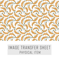 High quality water-soluble transfer paper applied on polymer clay, vibrant detailed pattern