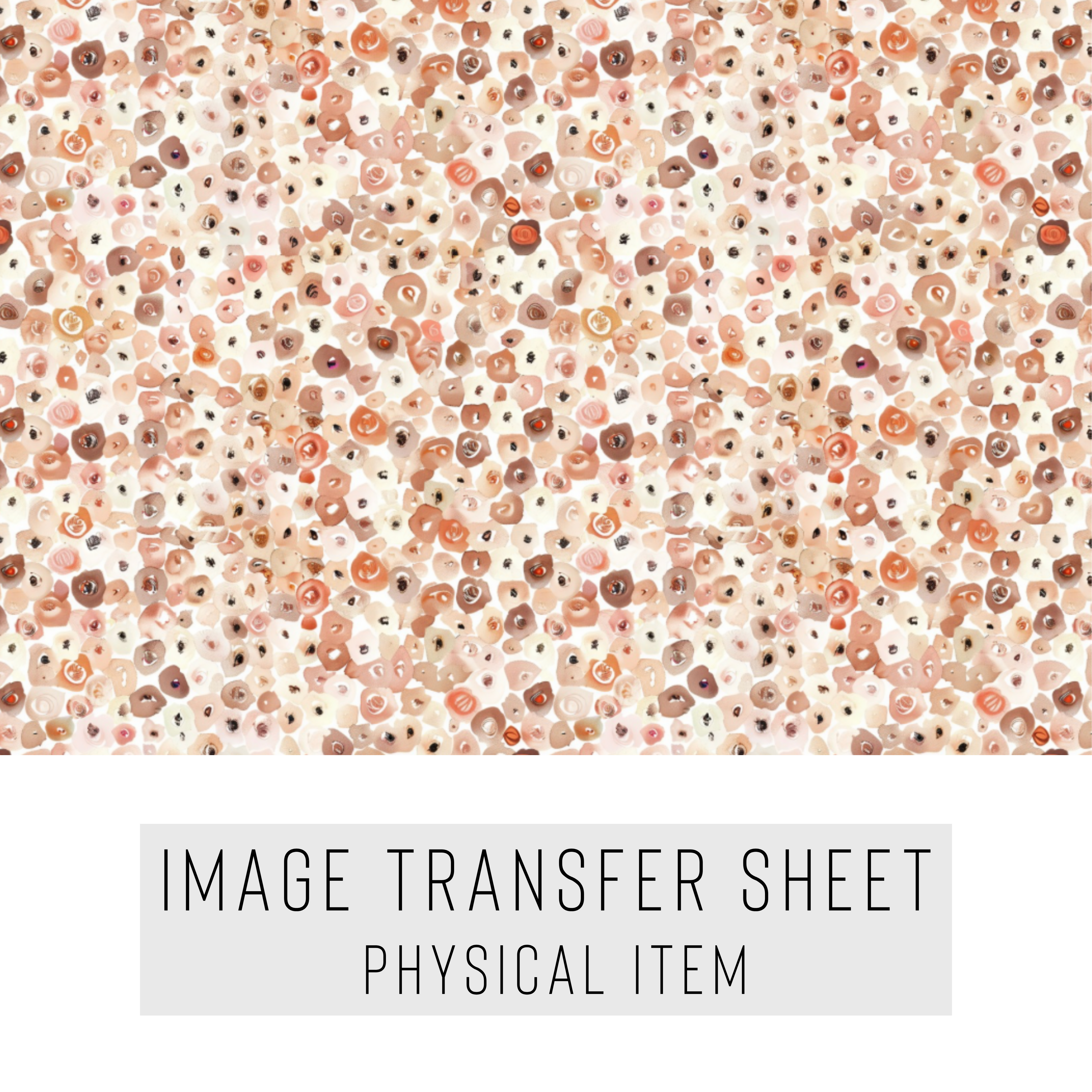 High quality water-soluble transfer paper applied on polymer clay, vibrant detailed pattern