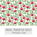 High quality water-soluble transfer paper applied on polymer clay, vibrant detailed pattern