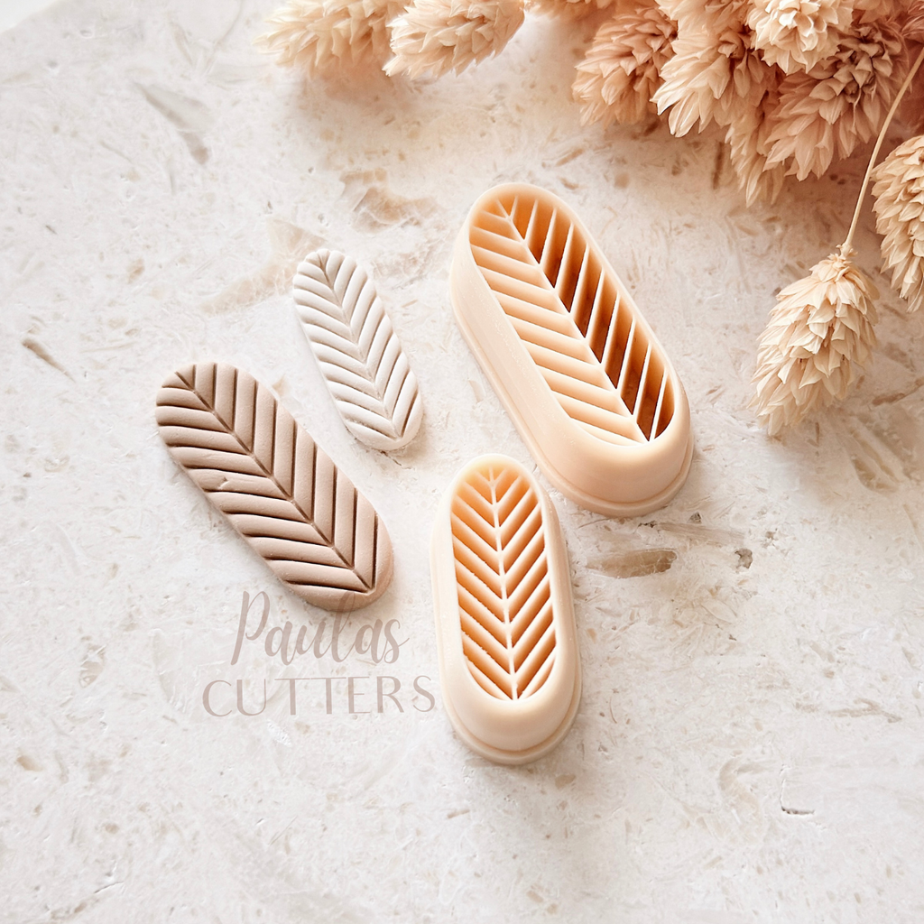 Polymer Clay Cutter, Long Leaf Shape, Minimal Botanical Earring Cutter Tool, Clay Cutter for Jewelry, A-12