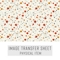 High quality water-soluble transfer paper applied on polymer clay, vibrant detailed pattern
