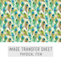 High quality water-soluble transfer paper applied on polymer clay, vibrant detailed pattern