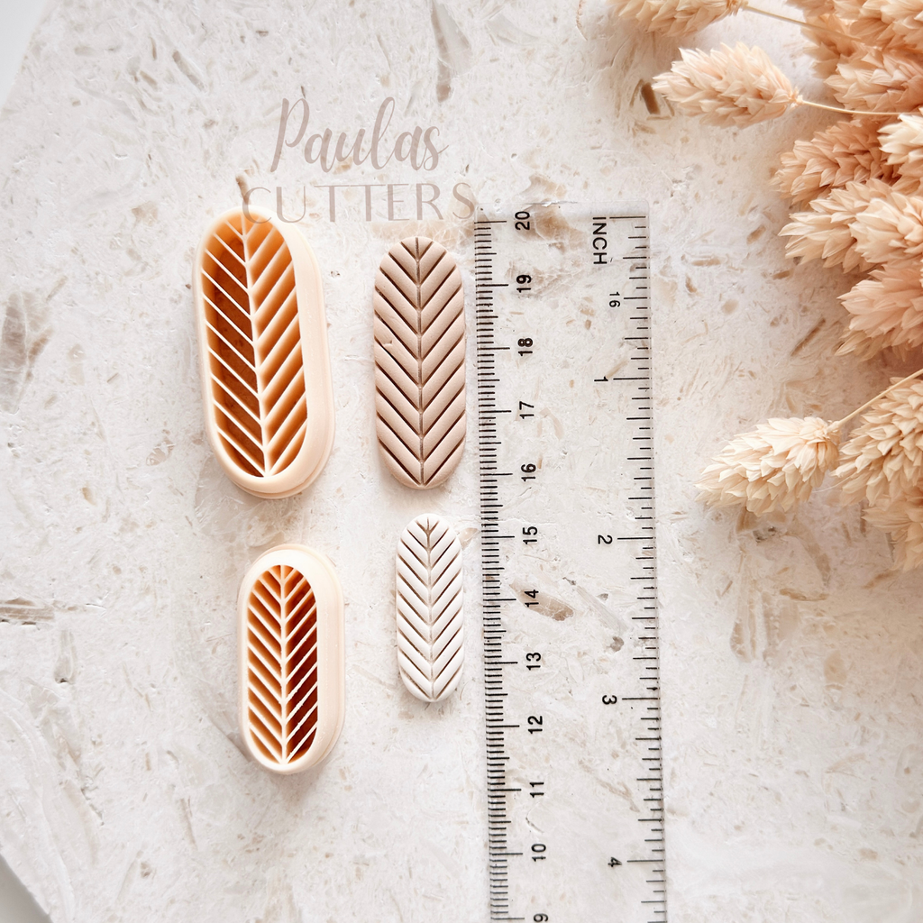 Polymer Clay Cutter, Long Leaf Shape, Minimal Botanical Earring Cutter Tool, Clay Cutter for Jewelry, A-12