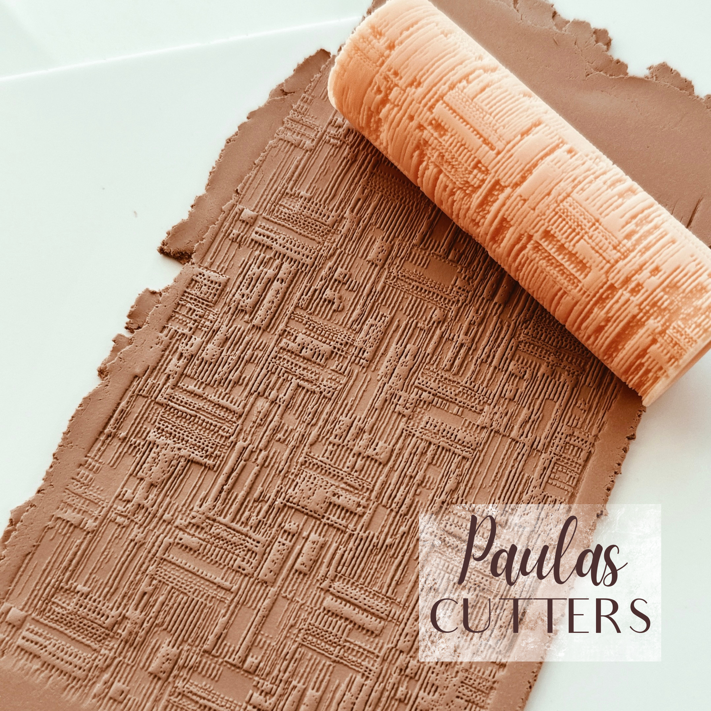 polymer clay texture roller abstract geometric pattern