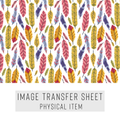 High quality water-soluble transfer paper applied on polymer clay, vibrant detailed pattern