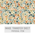 High quality water-soluble transfer paper applied on polymer clay, vibrant detailed pattern