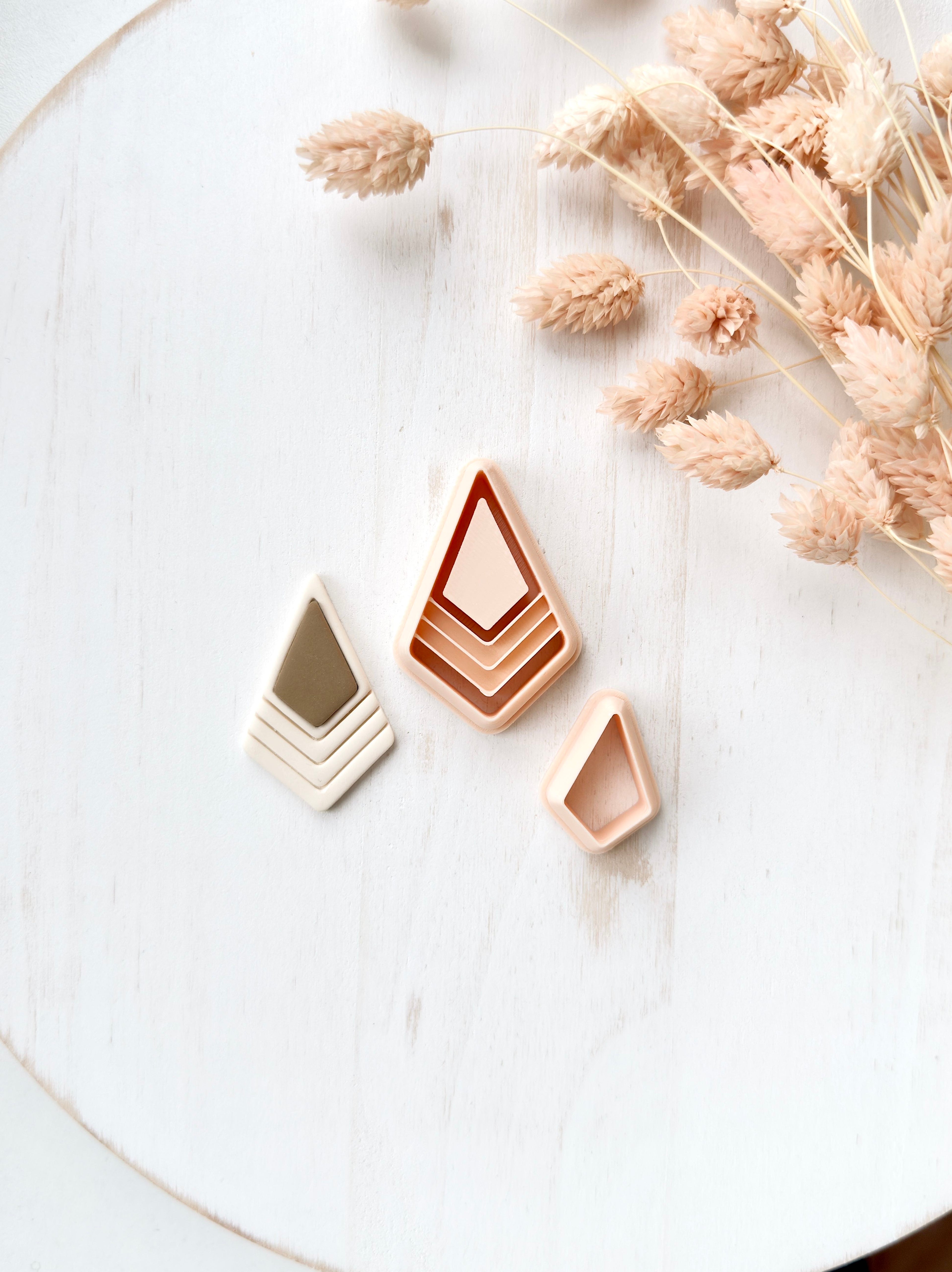 High quality polymer clay cutter creating clean sharp cuts for earrings and jewelry making