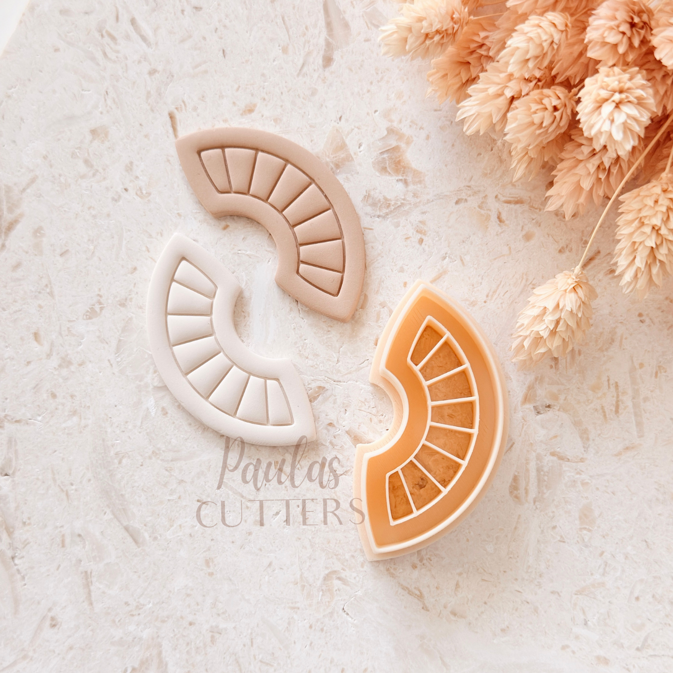 Polymer Clay Cutter, Half Circle Shapes, Geometric Earring Cutter Tool, Clay Cutters for Jewelry, B-22