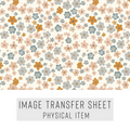 High quality water-soluble transfer paper applied on polymer clay, vibrant detailed pattern