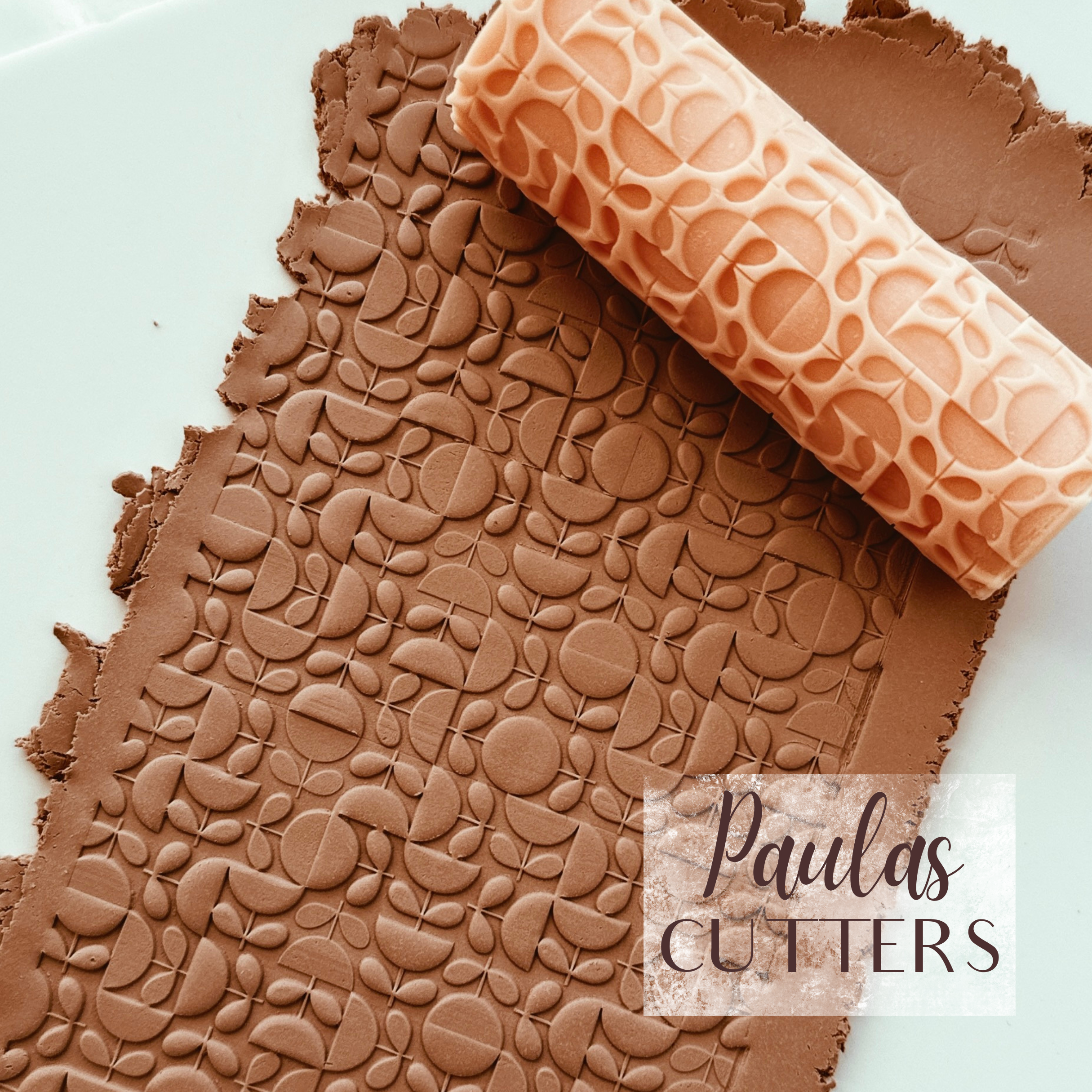 polymer clay texture roller abstract geometric pattern