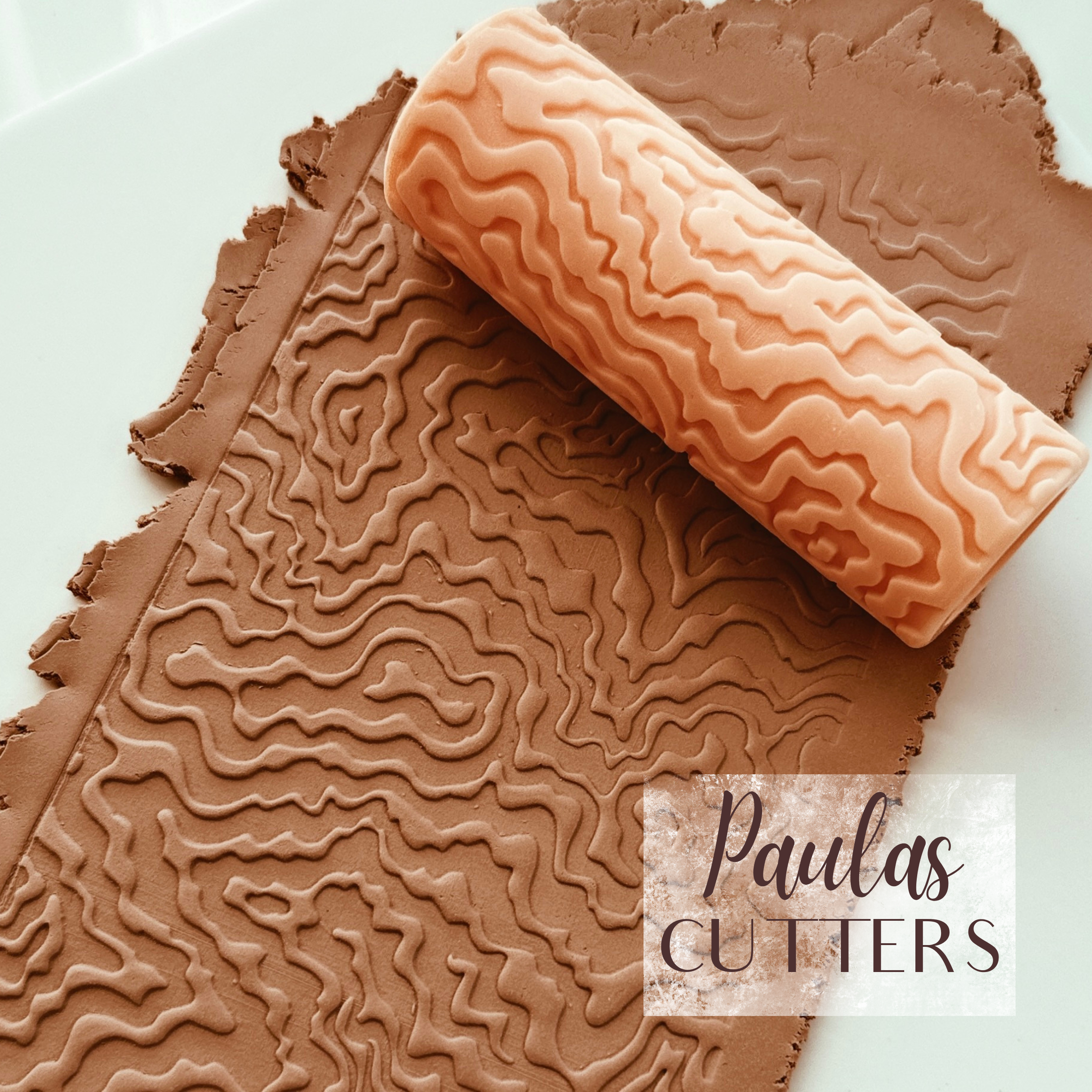 polymer clay texture roller abstract geometric pattern