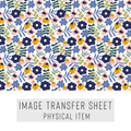 High quality water-soluble transfer paper applied on polymer clay, vibrant detailed pattern