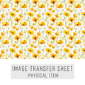 High quality water-soluble transfer paper applied on polymer clay, vibrant detailed pattern