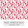 High quality water-soluble transfer paper applied on polymer clay, vibrant detailed pattern