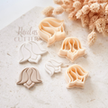 Polymer Clay Cutter, Tulip Shapes, Floral Earring Cutter Tool, Clay Cutters for Jewelry, B-28