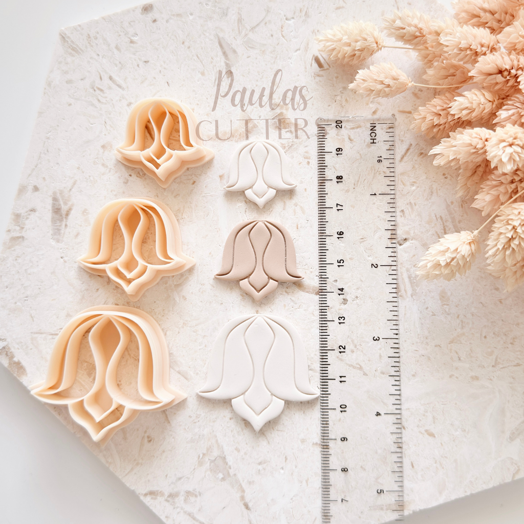 Polymer Clay Cutter, Tulip Shapes, Floral Earring Cutter Tool, Clay Cutters for Jewelry, B-28