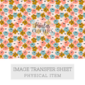 Polymer Clay Transfer Paper – Colorful Ditsy Floral Pattern for Clay Earrings & DIY Jewelry – TP-559