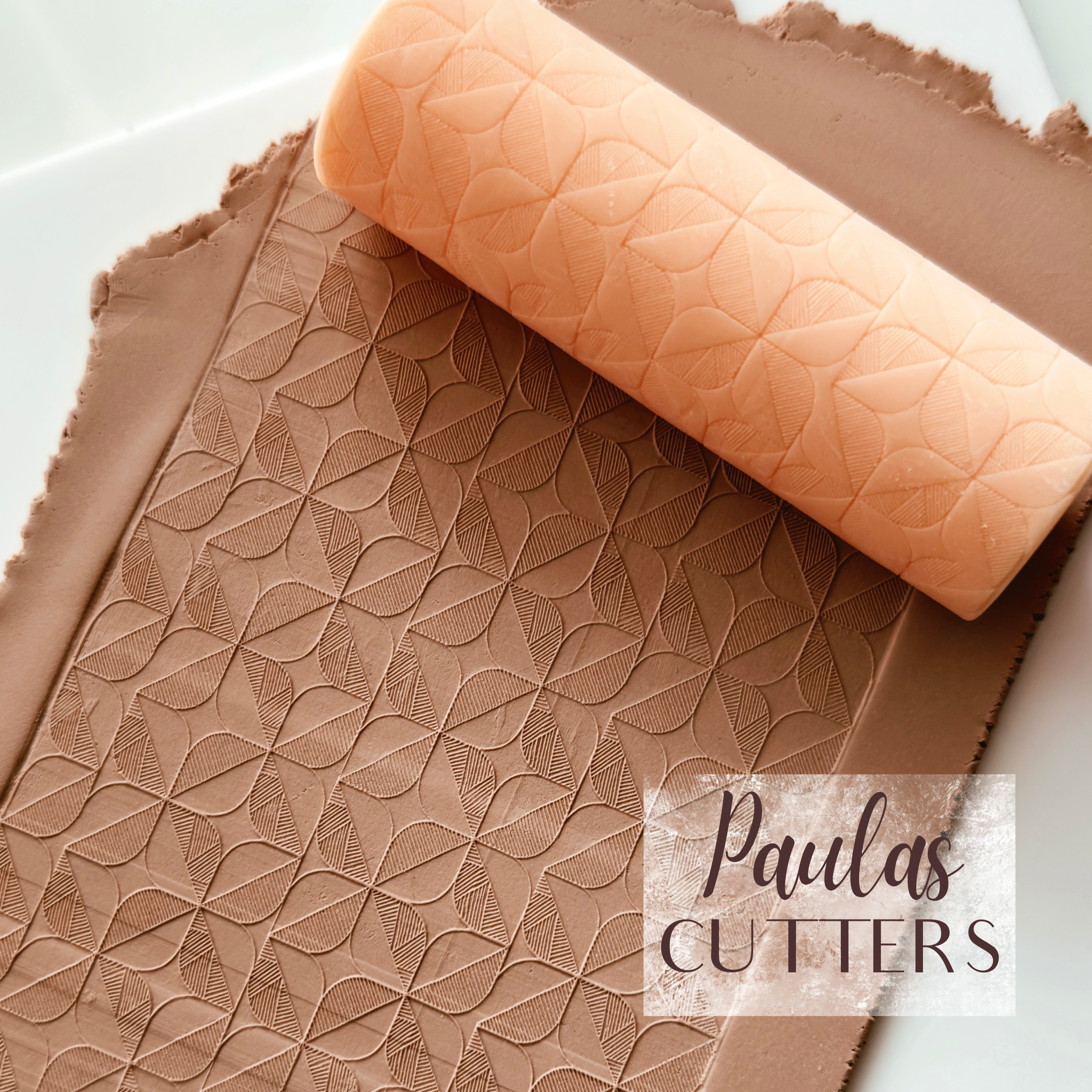 polymer clay texture roller abstract geometric pattern