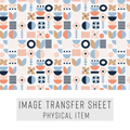 High quality water-soluble transfer paper applied on polymer clay, vibrant detailed pattern