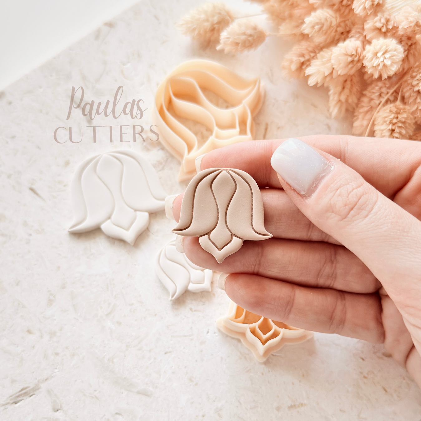Polymer Clay Cutter, Tulip Flower Shape, Floral Earring Cutter Tool, Clay Cutter for Jewelry Making, A-07