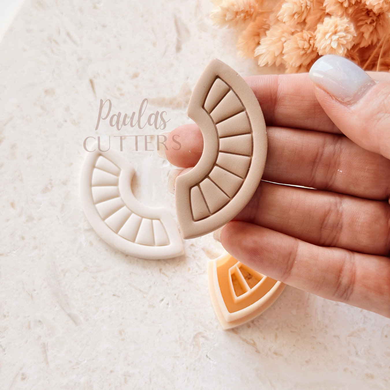 Polymer Clay Cutter, Half Circle Shapes, Geometric Earring Cutter Tool, Clay Cutters for Jewelry, B-22