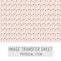 High quality water-soluble transfer paper applied on polymer clay, vibrant detailed pattern