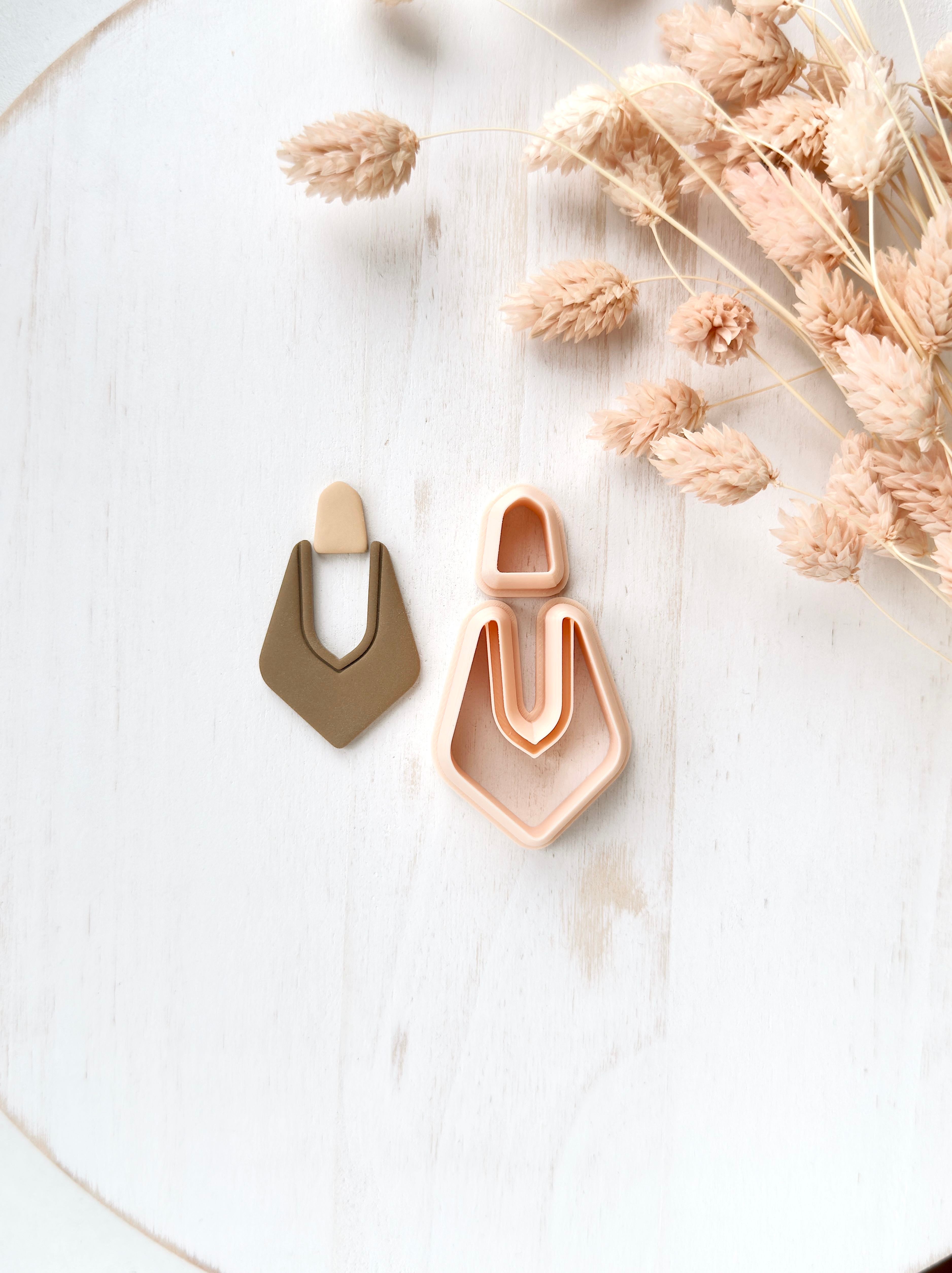 High quality polymer clay cutter creating clean sharp cuts for earrings and jewelry making