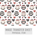 High quality water-soluble transfer paper applied on polymer clay, vibrant detailed pattern