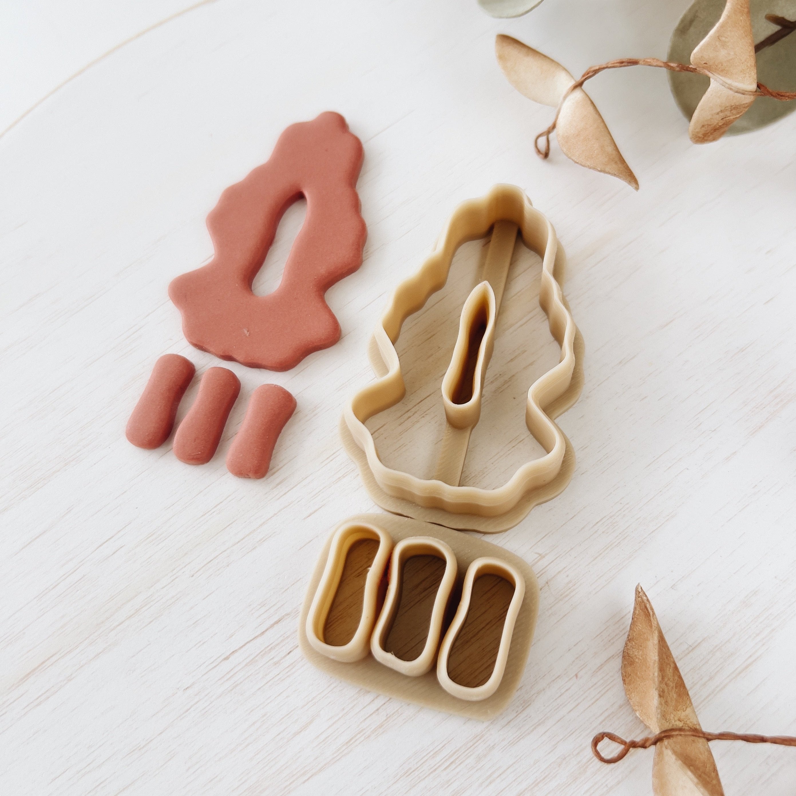 High quality polymer clay cutter creating clean sharp cuts for earrings and jewelry making