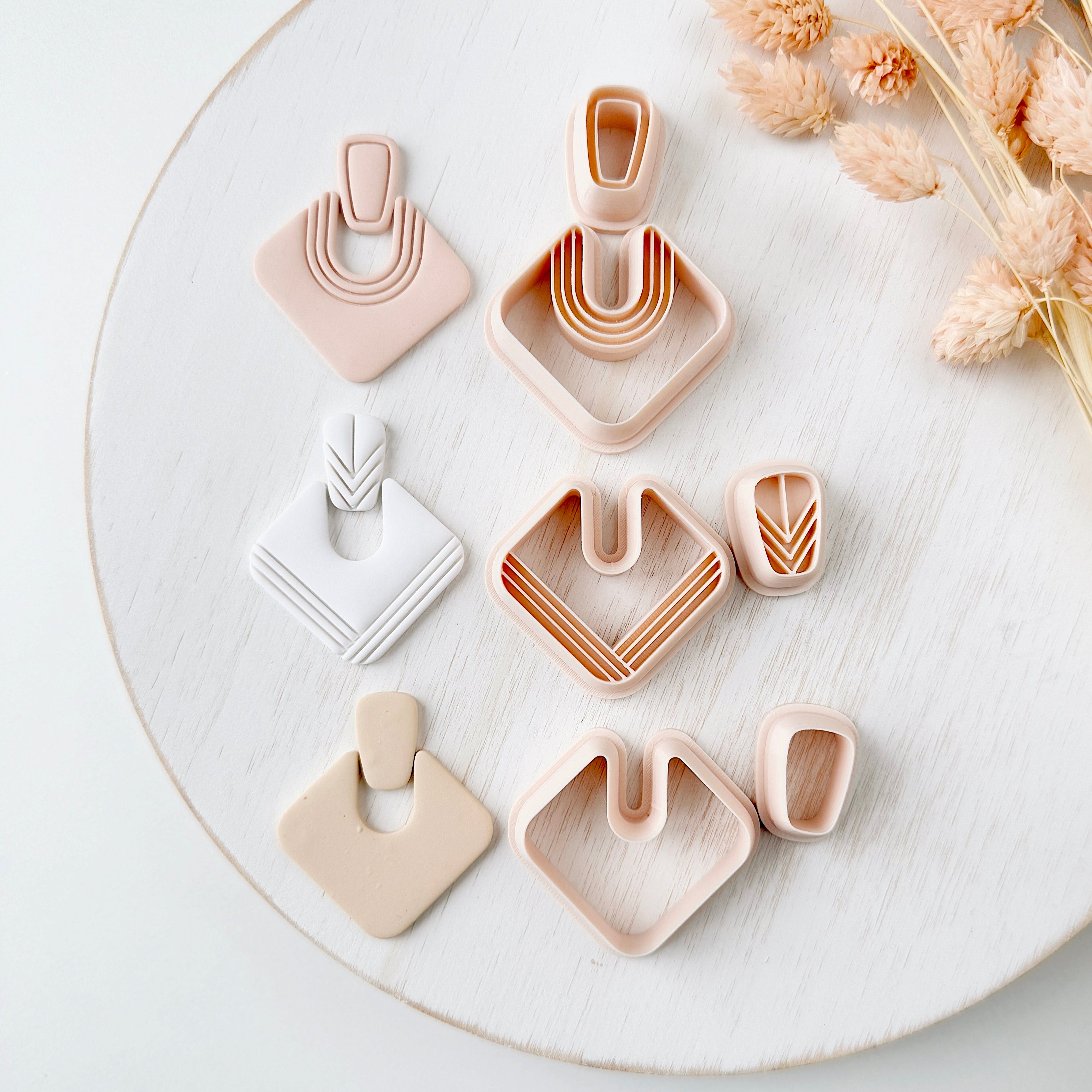 High quality polymer clay cutter creating clean sharp cuts for earrings and jewelry making