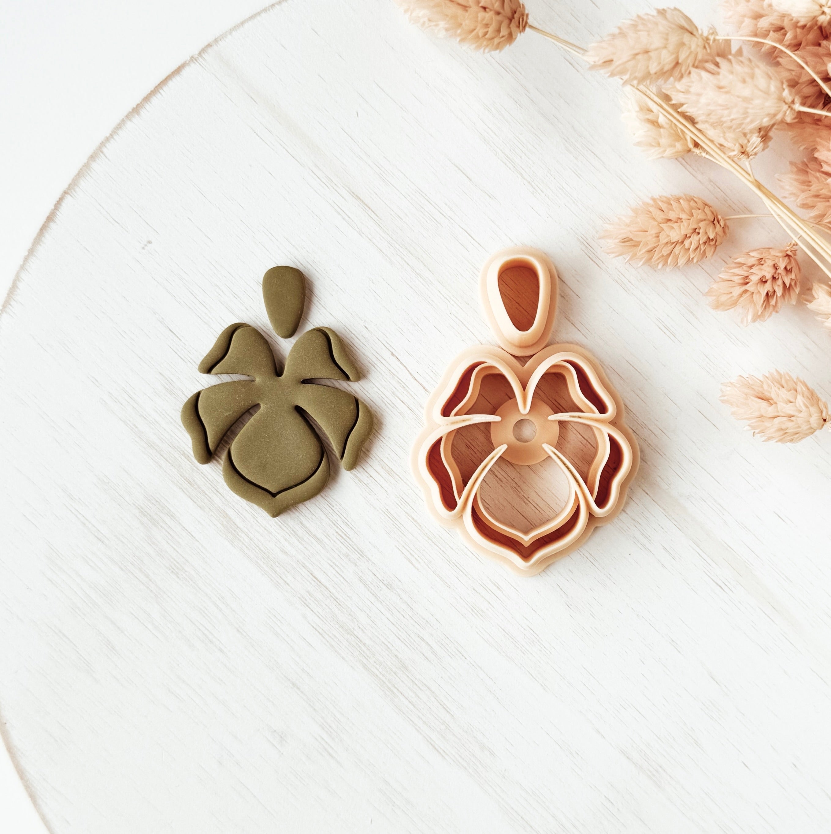 High quality polymer clay cutter creating clean sharp cuts for earrings and jewelry making
