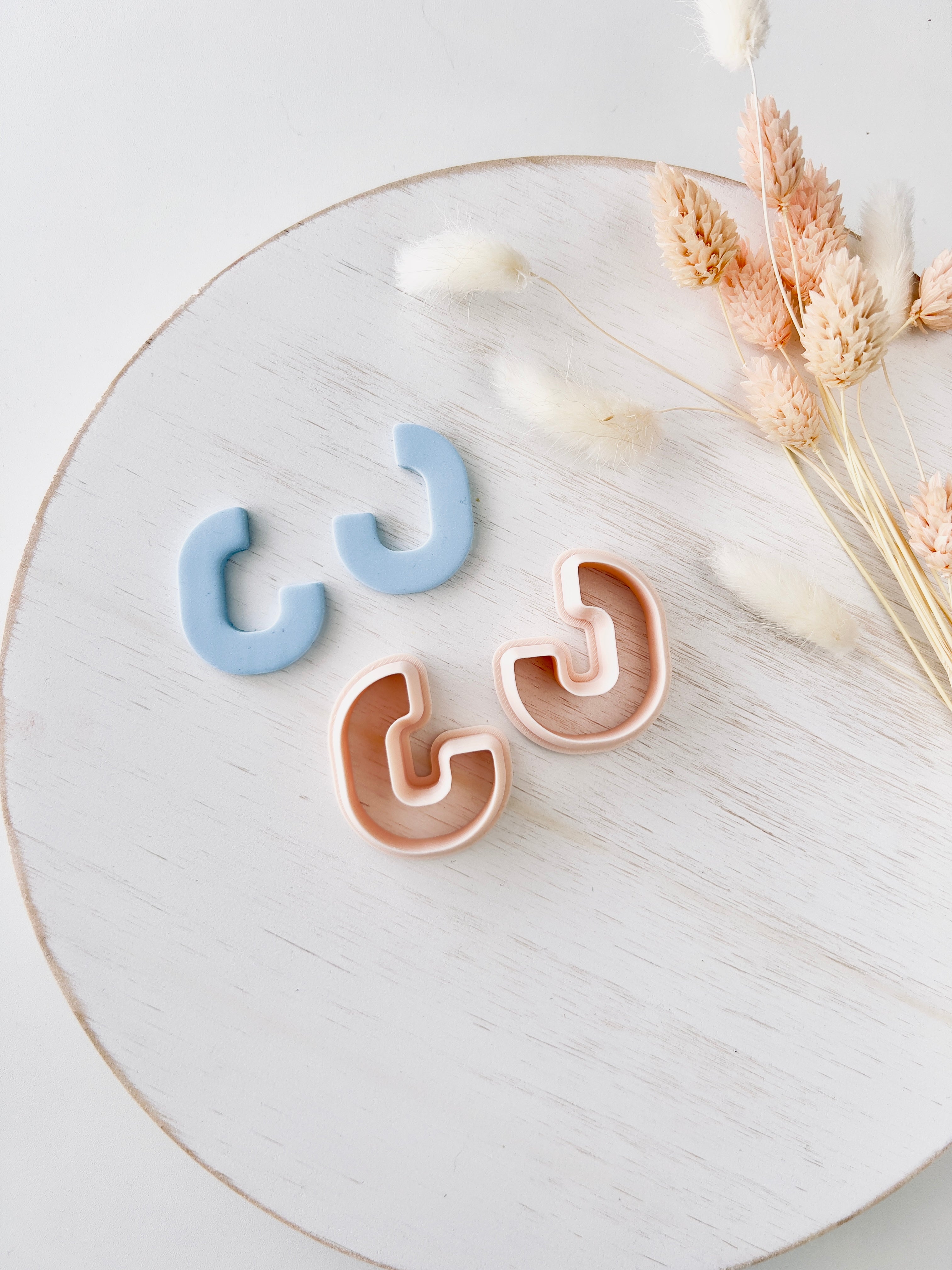 High quality polymer clay cutter creating clean sharp cuts for earrings and jewelry making