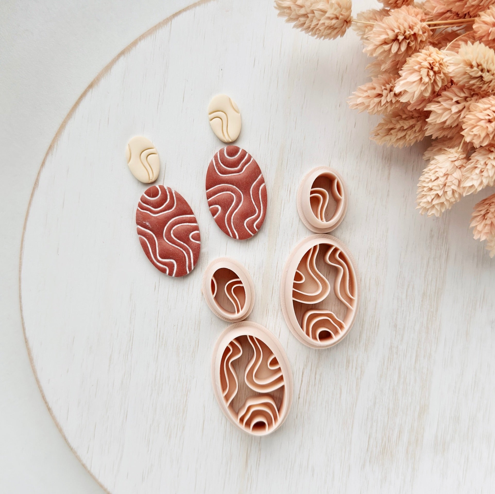 High quality polymer clay cutter creating clean sharp cuts for earrings and jewelry making