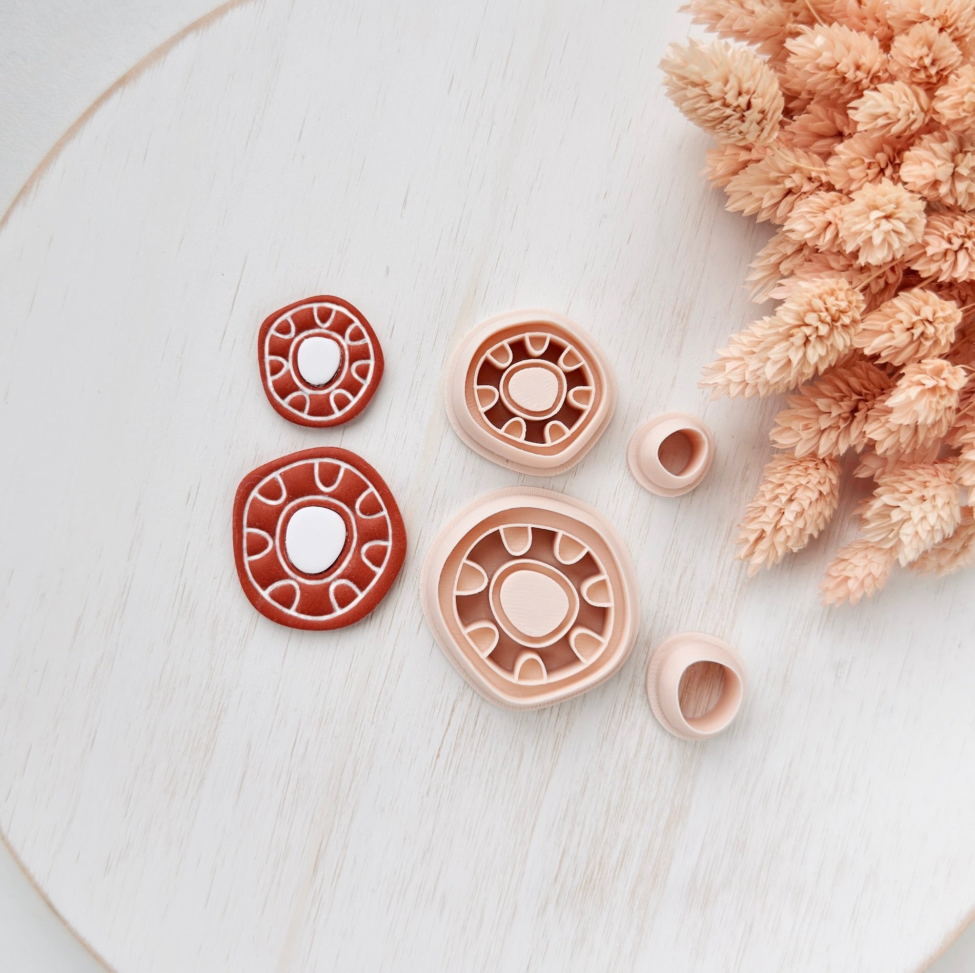 High quality polymer clay cutter creating clean sharp cuts for earrings and jewelry making