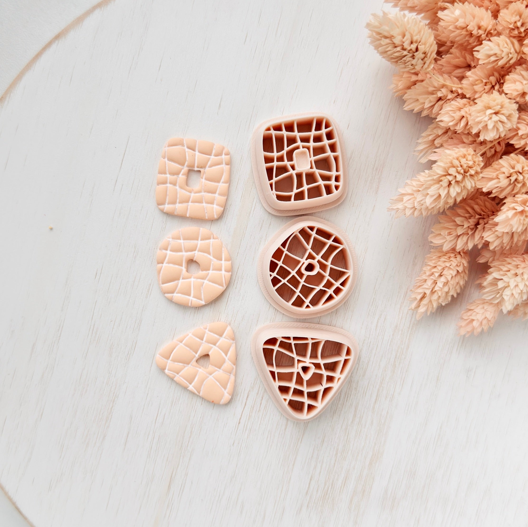 High quality polymer clay cutter creating clean sharp cuts for earrings and jewelry making